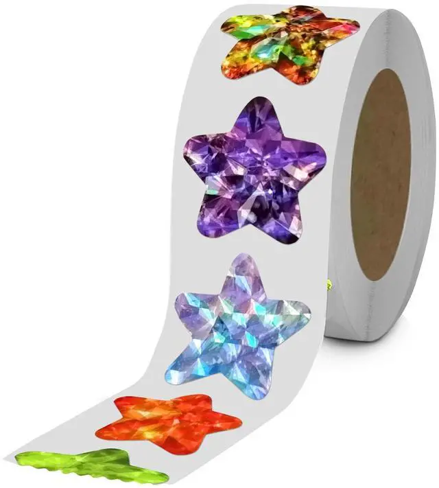 Main image of 700Pcs Star Stickers for Kids Reward, 1 Inch 8 Colored | Sparkly Foil Material Stickers for Student Planner and School Classroom Teacher Supplies