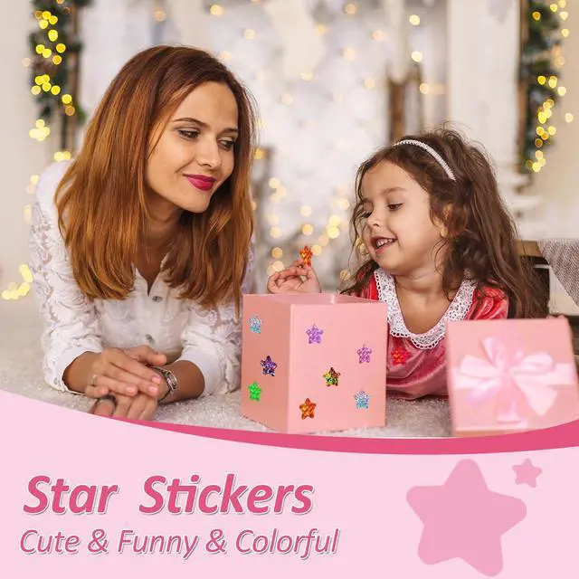 Alt view image 7 of 7 - 700Pcs Star Stickers for Kids Reward, 1 Inch 8 Colored | Sparkly Foil Material Stickers for Student Planner and School Classroom Teacher Supplies