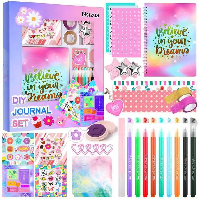 Main image of DIY Journal Kit for Girls,Toys for Ages 8-14 and Birthday Gifts for Girls.