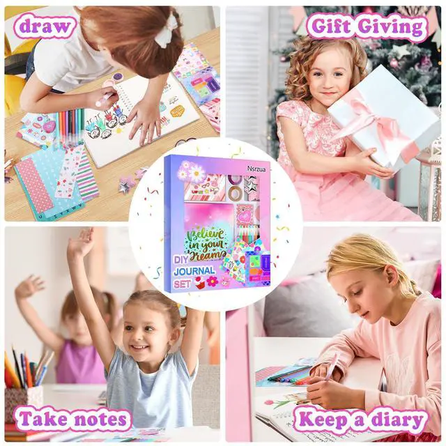 Alt view image 2 of 7 - DIY Journal Kit for Girls,Toys for Ages 8-14 and Birthday Gifts for Girls.