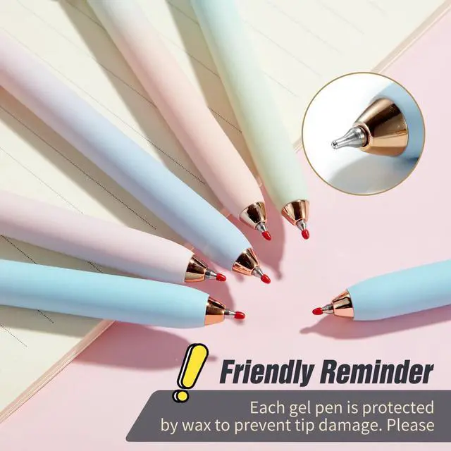 Alt view image 7 of 7 - Cute Gel Pens,5 Pcs 0.7mm Retractable Quick Dry Black Ink Pens | Fine Point Smooth Writing Pens for Nurses,Cute Aesthetic Back-to-School Office School Supplies Gifts for Women & Students
