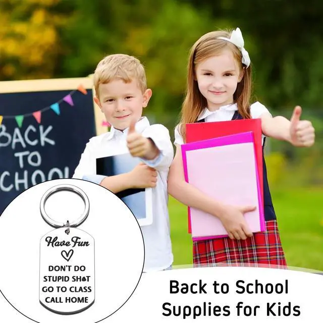 Alt view image 4 of 6 - School Supplies for Kids Back to School Supplies for Teen Girls Boys | First Day of School Gifts College Dorm Room Essentials for Guys off to College Gift for Him Her Gag Keychain for Son Daughter