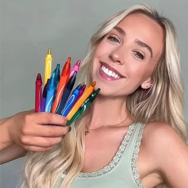 Alt view image 2 of 7 - Gelocity Quick Dry Gel Pens, Medium Point, 0.7 mm, 8-Count Pack | Full-Length Comfort Grip, Smudge-Resistant Quick Dry Ink, Ideal for School Supplies and Color-Coding Notes