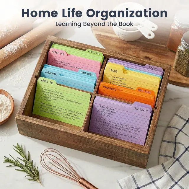 Alt view image 6 of 7 - 252PCS Index Cards 3x5, Colored Flash Card Dividers with Tabs | 150gsm Paper, 6 Colors, Notecards Memo Scratch Pad for Studying, Recipe Notes, To-Do Lists, School Supplies, Back to School