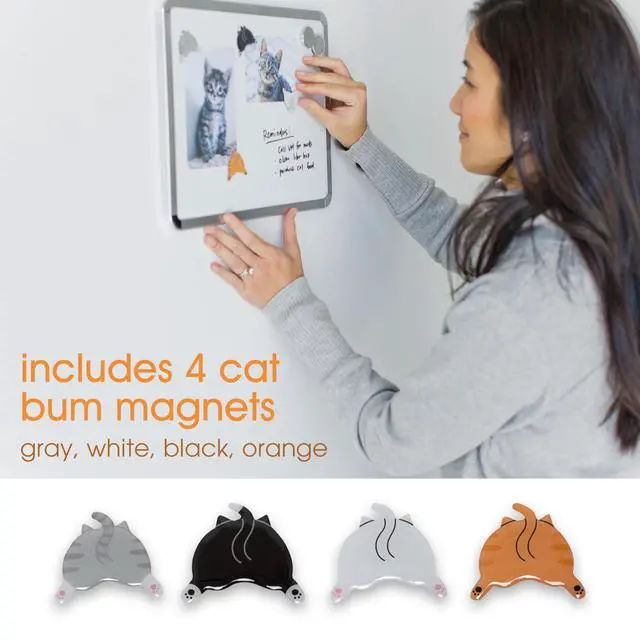 Alt view image 2 of 7 - Cat Butt Kitchen Magnets, Office and Locker Décor, Set of 4