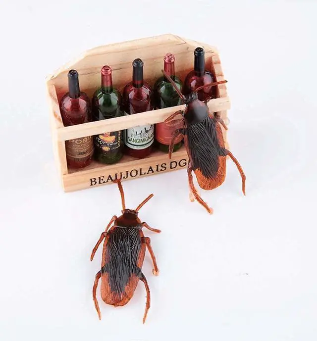 Alt view image 2 of 7 - Prank Fake Roaches, Favorite Trick Joke Toys Look Real, Scary Insects Realistic Plastic Bugs, Novelty Cockroach for Party, Christmas, Halloween (5)