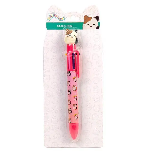 Alt view image 7 of 7 - Original Squishmallows Multicolor Pen, Novelty Pen With 6 Inks and Cam the Cat Topper, Cool School Supplies, Cute Pens and Stationery, Gifts for Girls, Back to School Stuff