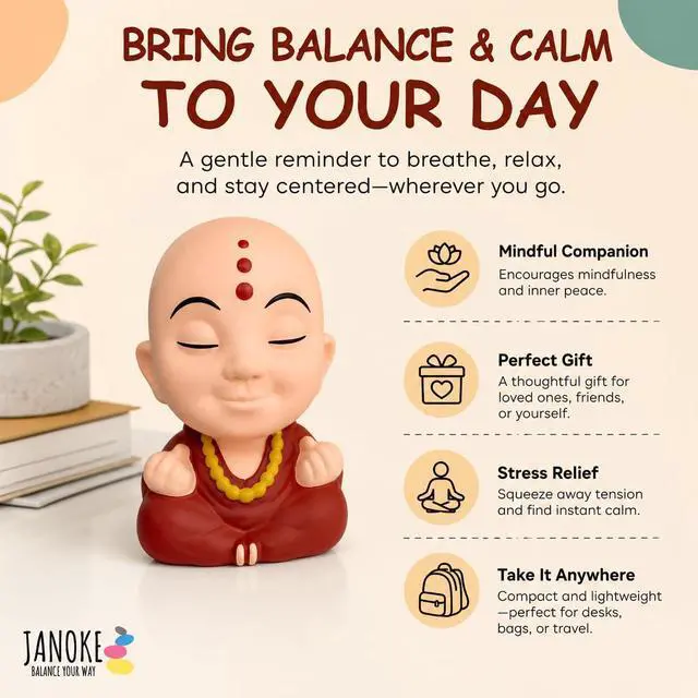 Alt view image 2 of 7 - Funny Stress Balls for Adults - Zen Style Squishy Squeeze Toy, Hilarious Gag Gift for Coworkers, Men & Women Unique Stress Relief Desk Toy
