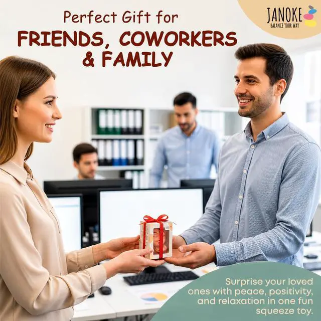 Alt view image 7 of 7 - Funny Stress Balls for Adults - Zen Style Squishy Squeeze Toy, Hilarious Gag Gift for Coworkers, Men & Women Unique Stress Relief Desk Toy