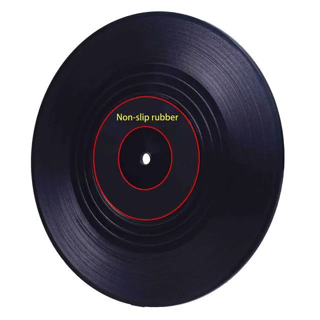 Alt view image 4 of 7 - Coasters for Drinks with Gift Box - Set of 6 Colorful Retro Vinyl Record Disk Coasters with Funny Labels-Prevent Furniture from Dirty and Scratched-4.2 Inch