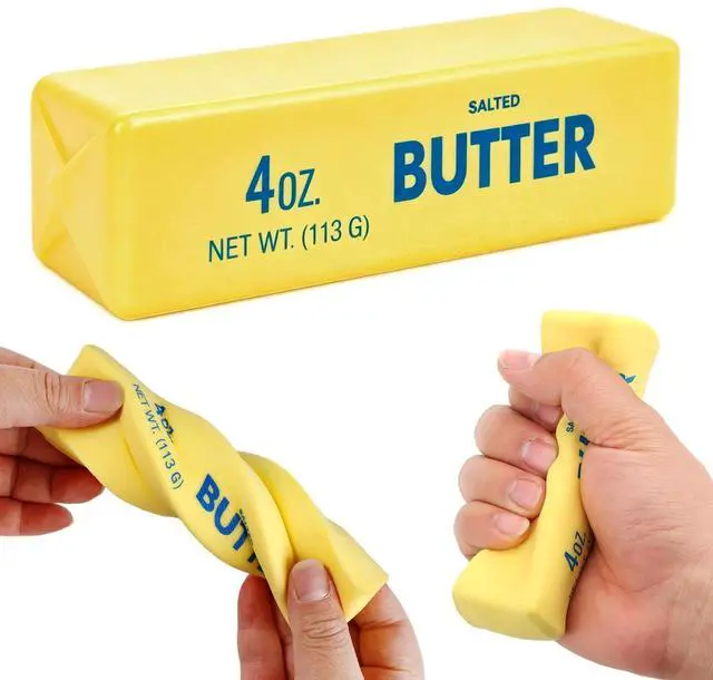 Main image of Butter Squishy- Slow Rising Fidget Toys, Novelty Stress Relief Butter Squeeze Toy for Adults & Kids, Party Favors Gift Sensory Toy (1 PC)