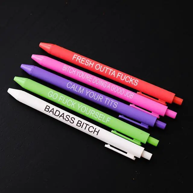 Alt view image 5 of 6 - 11Pcs Funny Adult Ballpoint Pen Set, Premium Days of The Week Swear Cuss Word Pens for Office Gifts, Novelty Pens for Corworkers
