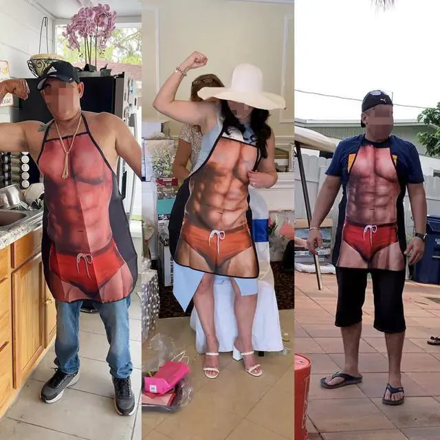 Alt view image 6 of 7 - Apron Kitchen Funny Creative Cooking Grilling Baking Party Apron Gift For Men