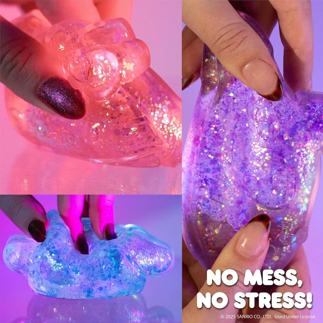 Alt view image 4 of 7 - Hello Kitty® and Friends SLIMYGLOOP Gelli Gels Kuromi, Slow Rising Sensory Squeeze Toy with Glitter, Gel Filled Fidget Toys