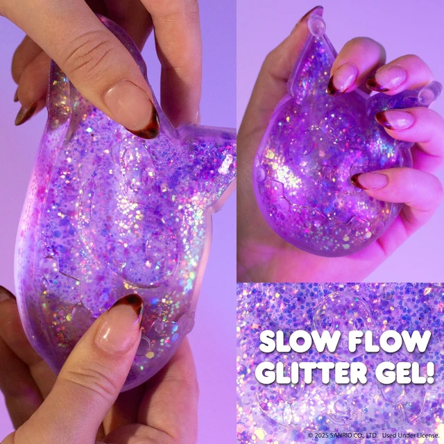 Alt view image 2 of 7 - Hello Kitty® and Friends SLIMYGLOOP Gelli Gels Kuromi, Slow Rising Sensory Squeeze Toy with Glitter, Gel Filled Fidget Toys