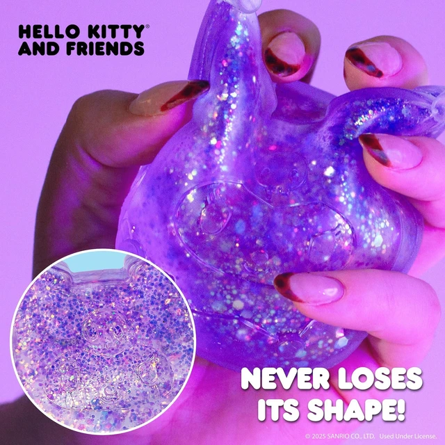 Alt view image 3 of 7 - Hello Kitty® and Friends SLIMYGLOOP Gelli Gels Kuromi, Slow Rising Sensory Squeeze Toy with Glitter, Gel Filled Fidget Toys