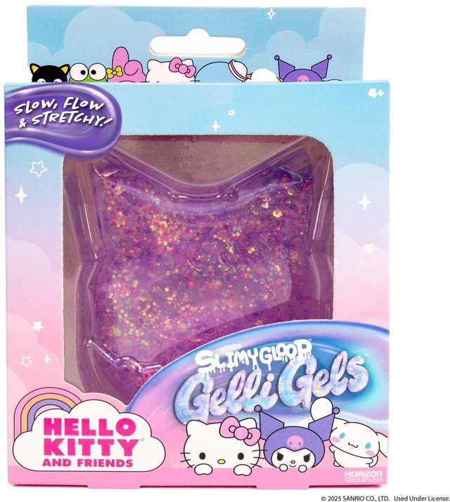 Alt view image 7 of 7 - Hello Kitty® and Friends SLIMYGLOOP Gelli Gels Kuromi, Slow Rising Sensory Squeeze Toy with Glitter, Gel Filled Fidget Toys