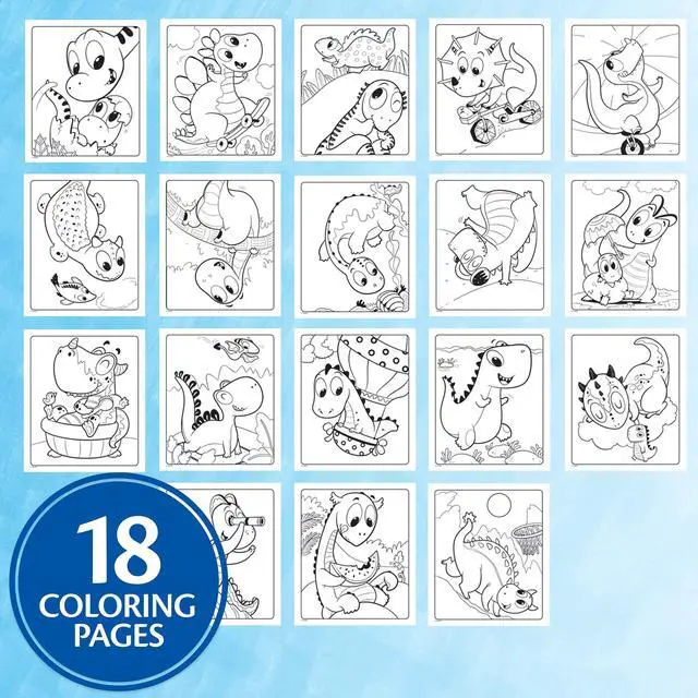 Alt view image 2 of 6 - Color Wonder Prehistoric Pals, Dinosaur Coloring Pages, Mess Free Coloring for Toddlers, Dinosaur Toys, Toddler Travel Activity & Gifts