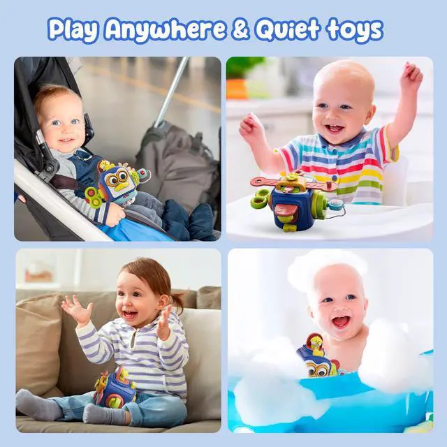 Alt view image 4 of 6 - Toys for 1 Year Old Boy, Busy Cube Montessori Toys for 1+ Year Old,Sensory Toys for Toddlers 1-3,Fine Motor Skills Educational Toys,Birthday Gift for Baby Aged 6, 9, 10, 12, 18 Months