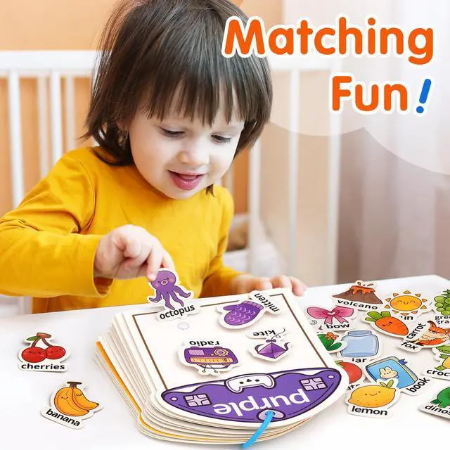 Alt view image 2 of 7 - Montessori Busy Book Color Sorting Toys for Toddlers 2-4 Years | Educational Preschool Learning Activities for Kids, Sensory Fine Motor Matching Games for 3 Year Old Boys Girls Gifts