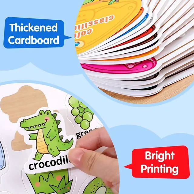 Alt view image 6 of 7 - Montessori Busy Book Color Sorting Toys for Toddlers 2-4 Years | Educational Preschool Learning Activities for Kids, Sensory Fine Motor Matching Games for 3 Year Old Boys Girls Gifts