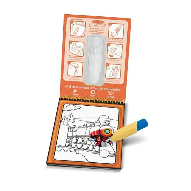 Alt view image 4 of 7 - The Go Water Wow! Mess Free Coloring Book, Reusable Water-Reveal Activity Pad, Vehicles, Travel Toys, Party Favors, for Toddlers & Kids Ages 3+ - FSC Certified
