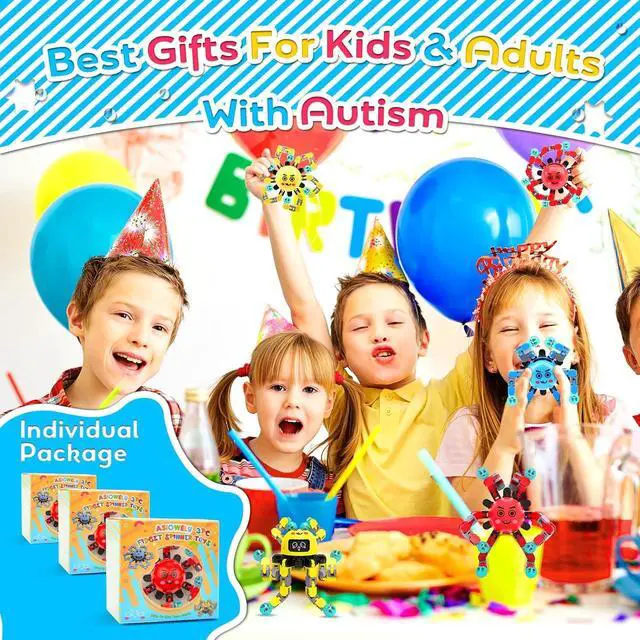 Alt view image 7 of 7 - Transformable Fidget Spinner Toys for Kids and Adults,3 Pcs Travel Toys for Boys Girls Sensory Toy ADHD Stress Relief Toy,Party Favors Birthdays Gifts for Teens Road Trip Travel Essentials