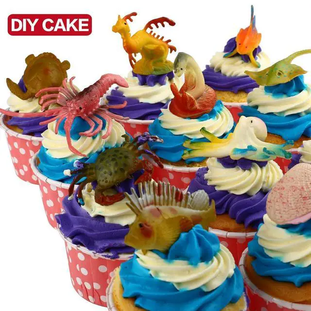 Alt view image 6 of 6 - 52 Pack Ocean Animal Toys for Kids, Assorted Mini Sea Creature Figures | Realistic Vinyl Plastic Sea Life Figures, Water Tables, Sensory Bins, School Project, Under the Sea Party Favors, Cake Topper