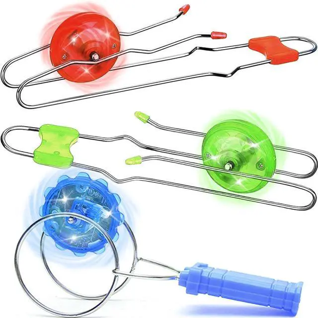 Main image of Stocking Stuffers for Kids Toys Boys 3pcs Light Up Gyro Wheel Toy Birthday Gifts for Men, Magic Rail Twirler Magnetic Yoyo Spinner Sensory Fidget Toys for Kids Ages 3-5-7 4-8-12 Year Old Boys & Adults