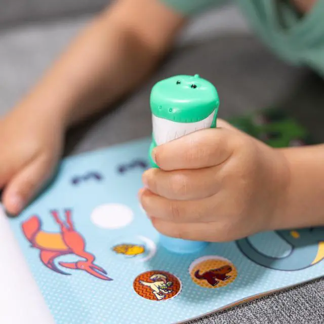 Alt view image 2 of 7 - Sticker Wow! Dinosaur Bundle: 24-Page Activity Book, Refillable Sticker Stamper, Mini Pad, 500 Stickers, Arts and Crafts for Kids Ages 3+