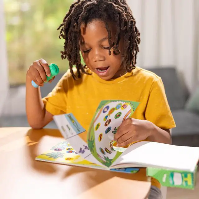Alt view image 7 of 7 - Sticker Wow! Dinosaur Bundle: 24-Page Activity Book, Refillable Sticker Stamper, Mini Pad, 500 Stickers, Arts and Crafts for Kids Ages 3+