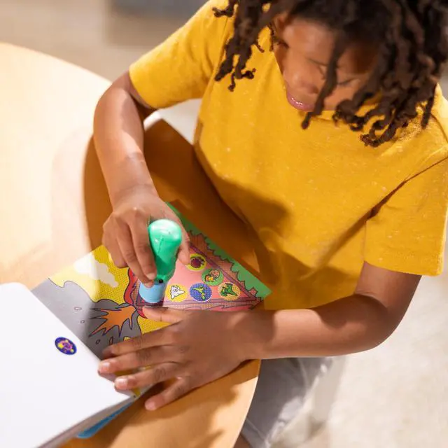 Alt view image 6 of 7 - Sticker Wow! Dinosaur Bundle: 24-Page Activity Book, Refillable Sticker Stamper, Mini Pad, 500 Stickers, Arts and Crafts for Kids Ages 3+