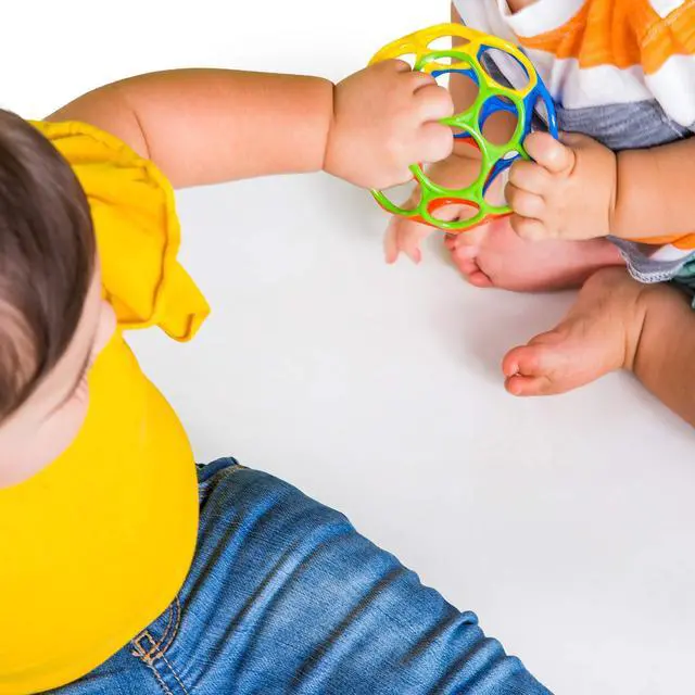 Alt view image 2 of 7 - Oball Easy Grasp Classic Ball BPA-Free Infant Toy in Red, Yellow, Green, Blue, Age Newborn and up, 4 Inches