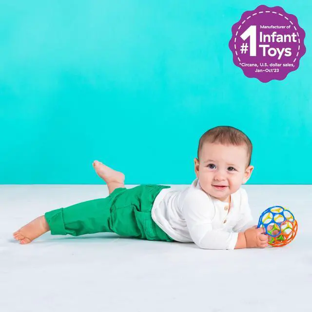 Alt view image 5 of 7 - Oball Easy Grasp Classic Ball BPA-Free Infant Toy in Red, Yellow, Green, Blue, Age Newborn and up, 4 Inches