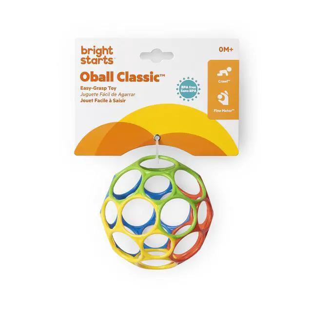 Alt view image 6 of 7 - Oball Easy Grasp Classic Ball BPA-Free Infant Toy in Red, Yellow, Green, Blue, Age Newborn and up, 4 Inches