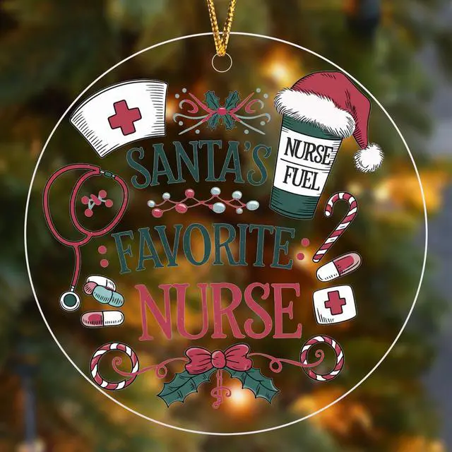 Main image of Nurse Christmas Ornament Gifts Stocking Stuffers for Women Practitioner Gifts for Women Funny Nurse Gift for Christmas Decor School Graduation Gift