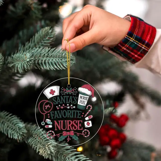 Alt view image 4 of 7 - Nurse Christmas Ornament Gifts Stocking Stuffers for Women Practitioner Gifts for Women Funny Nurse Gift for Christmas Decor School Graduation Gift