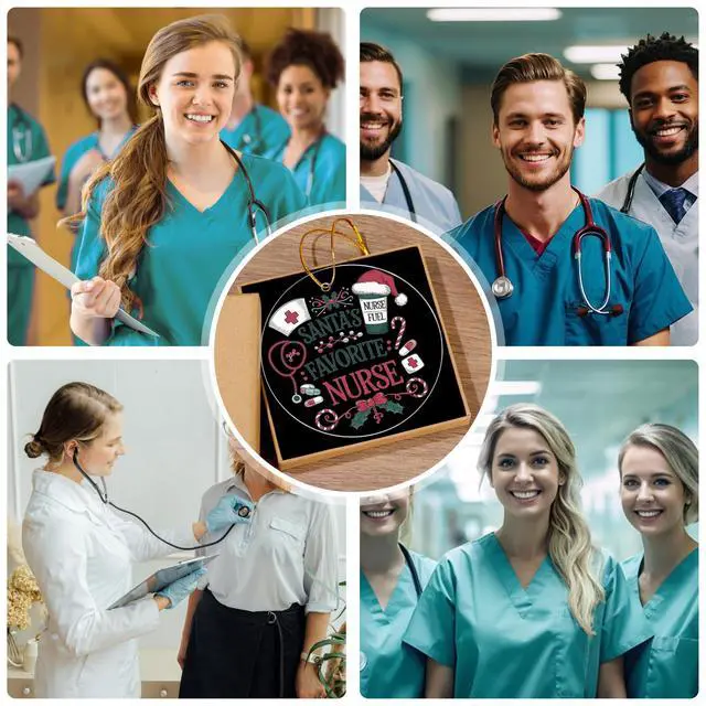 Alt view image 7 of 7 - Nurse Christmas Ornament Gifts Stocking Stuffers for Women Practitioner Gifts for Women Funny Nurse Gift for Christmas Decor School Graduation Gift