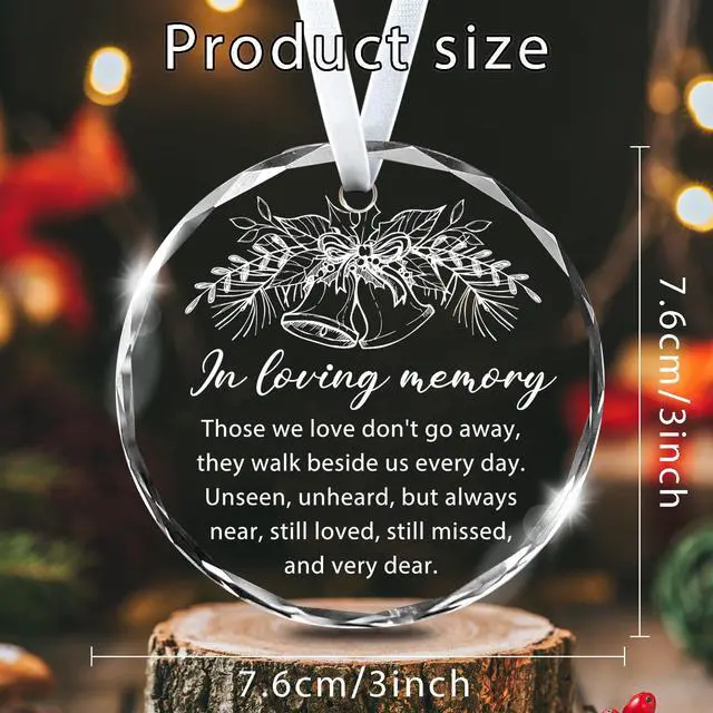 Alt view image 2 of 6 - Christmas Ornaments,Sympathy Gifts for Loss of Loved One in Loving Memory | Condolences Memorial Bereavement Gifts 2026 Anniversary of Passing Thinking of You,Loss of Mother Father Xmas Tree Decor