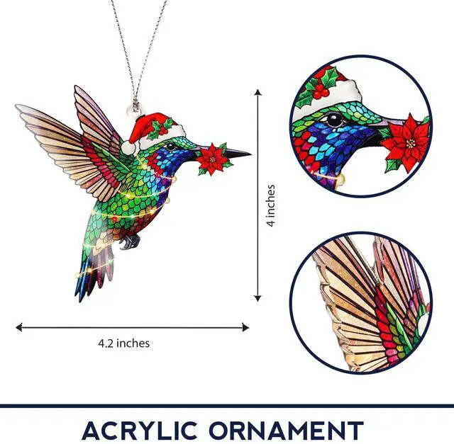 Alt view image 3 of 6 - Hummingbird Gifts for Women 2026, Christmas Ornament 2026 for Womens Mom Mothers in Law, Hummingbird Ornament with Meaningful Story Card Gifts for Wife Woman Stocking Stuffers for Women