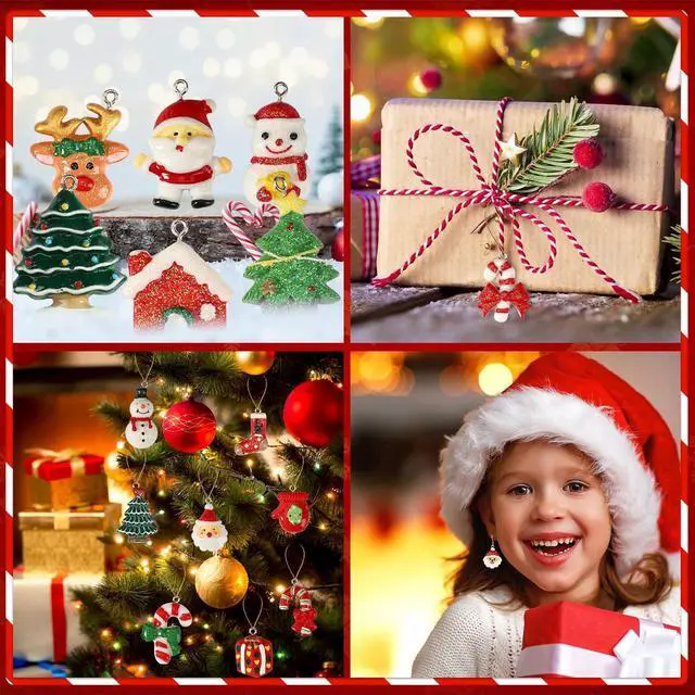 Alt view image 6 of 7 - 36Pcs Mini Christmas Hanging Ornaments for Tree,Festival Home Decor | Resin Pendants with String, Xmas Party Decoration, Miniature Figurine Charms for Small Tree, Holiday DIY Crafts and Gifts