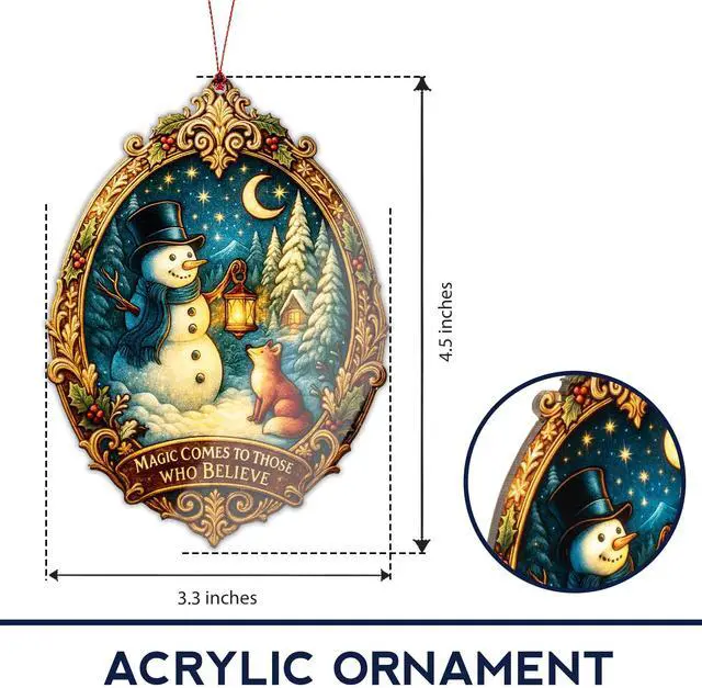 Alt view image 2 of 5 - Christmas Ornament 2026, Snowman Ornaments for Tree, Snowman Christmas Decorations, White Elephant Gifts, Xmas Tree Funny Decoration