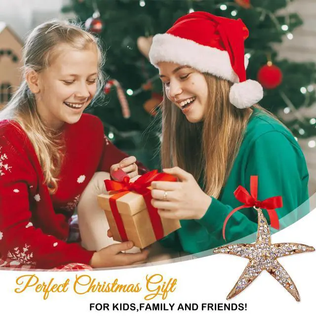 Alt view image 6 of 7 - Starfish Christmas Ornament - Metal Gold Starfish Ornaments for Christmas Tree Beach Theme Hanging Ornaments Keepsake Gifts for Women Men Kids