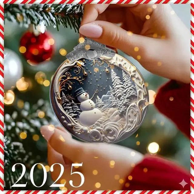 Alt view image 3 of 7 - Christmas Ornaments 2025, Snowman, Unique Christmast Ornaments 4 Inch Acrylic Ornament Art, Holiday Decoration, Car Interiors Decors, Christmas Decorations