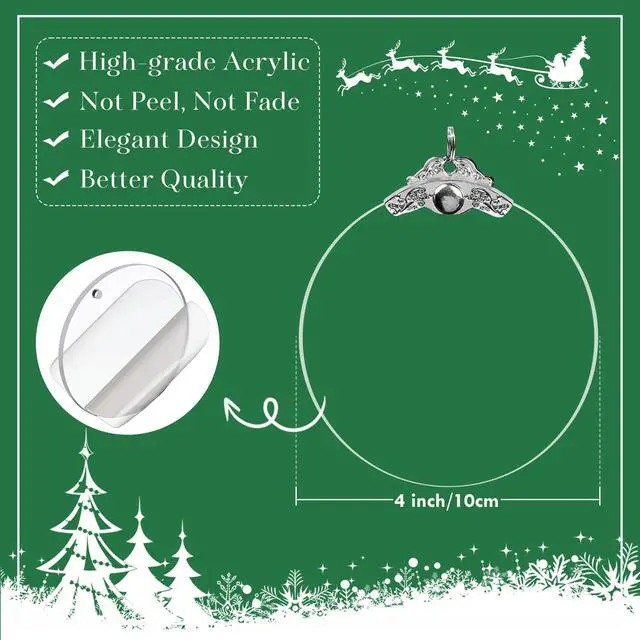 Alt view image 6 of 7 - Christmas Ornaments 2025, Snowman, Unique Christmast Ornaments 4 Inch Acrylic Ornament Art, Holiday Decoration, Car Interiors Decors, Christmas Decorations