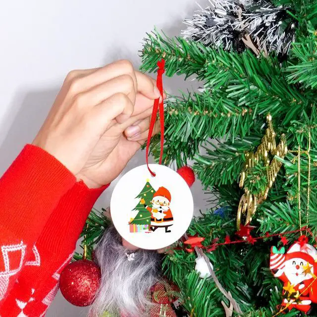 Alt view image 5 of 7 - 100 Pcs Christmas Ornament Ribbon Hangers, Thin Hand Tied Ornament Ribbon Loops
