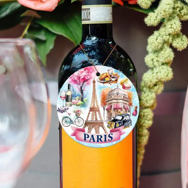 Alt view image 3 of 7 - Paris Christmas Ornament 2026 Eiffel Tower, Macarons, Croissants & Parisian Café Scene Ceramic Travel Souvenir Keepsake, French Holiday Tree Decoration & European Gift