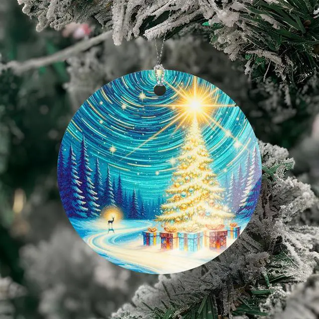 Alt view image 5 of 5 - Christmas Ornament 2026, Northern Lights Ornament, Starry Night Beautiful Christmas Ornaments, Starry Night Gifts, Xmas Tree Decorations, Gift for Coworker, Friends, Family, Secret Santa Gift