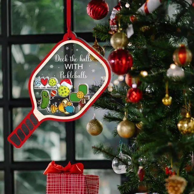 Alt view image 6 of 7 - Pickleball Christmas Ornament - Gift for Pickleball Lovers - Shaker Acrylic Ornament - Ideal Christmas Tree Decor for Sport Fan - Unique Gifts Shaking for Men, Women - 2025 X-mas Home Decor