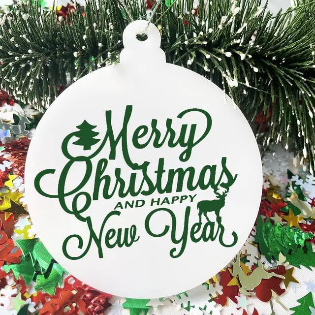 Main image of 20Pcs 3 Inch Blank Acrylic Christmas Ornaments 2025 White Unfinished Round Acrylic Christmas Ornaments for DIY Craft Hanging Ornaments for Christmas Tree Decoration Xmas Party Decorations
